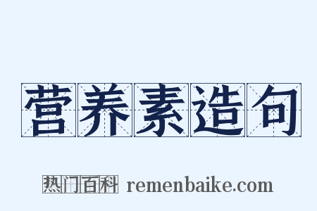 营养素造句是什么意思的图片